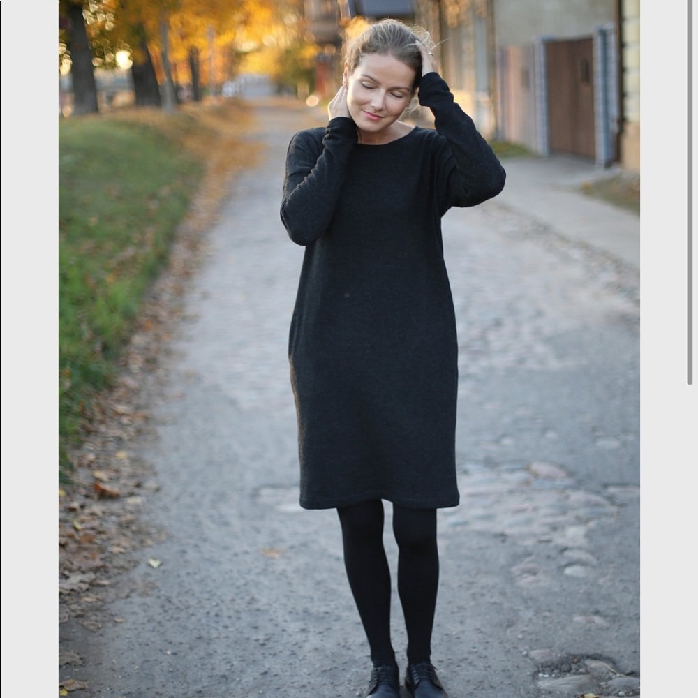 Eco Wool Dress | Loose dress | Warm Dress | Women Dress Medium Brown